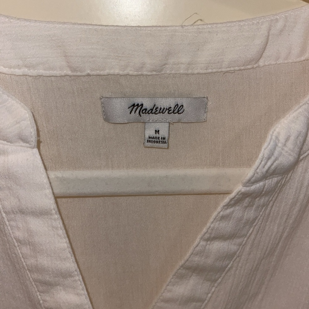 Madewell Lakeline PINK Dip Dye Popover Shirt Size M - Picture 5 of 10